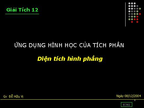 Chương III. §3. Ứng dụng của tích phân trong hình học