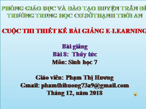 Bài 8. Thủy tức