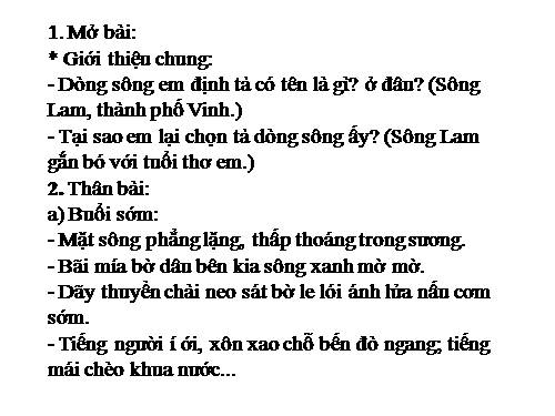 Tuần 5. Trả bài văn tả cảnh