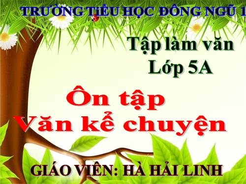 Tuần 22. Ôn tập văn kể chuyện