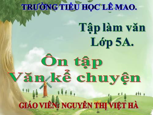 Tuần 22. Ôn tập văn kể chuyện