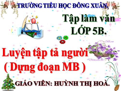 Tuần 19. Luyện tập tả người (Dựng đoạn mở bài)