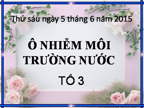 ô nhiễm môi trường nước