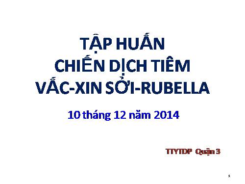 Tập huấn tiêm sời-Rubella