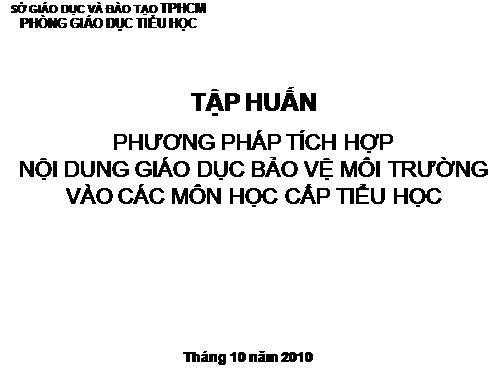 PP tích hợp nội dung BVMT...