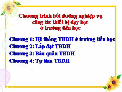 Tài liệu tập huấn TBTH Tiểu học 2012