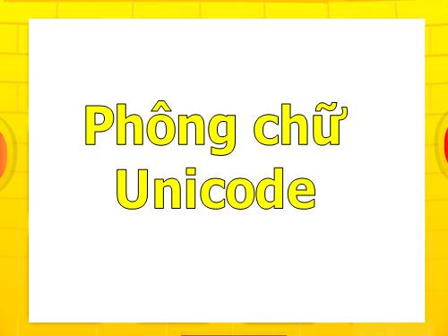 Phông chữ Unicode (đầy đủ)