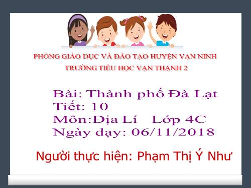 Bài 9. Thành phố Đà Lạt