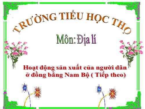 Bài 19-20. Hoạt động sản xuất của người dân ở đồng bằng Nam Bộ