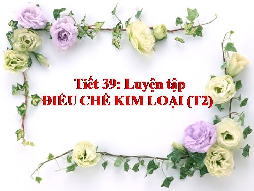 TIẾT 39 LT ĐIỀU CHẾ KL