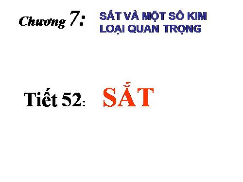 Bài 31. Sắt