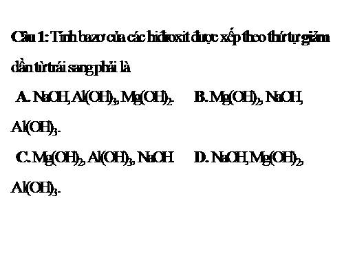 Bài 28. Luyện tập: Tính chất của kim loại kiềm, kim loại kiềm thổ và hợp chất của chúng