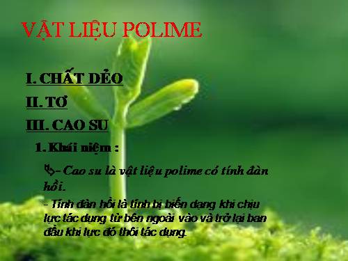 Bài 14. Vật liệu polime