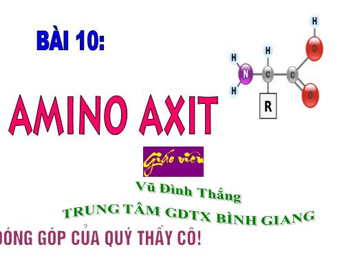 Bài 10. Amino axit