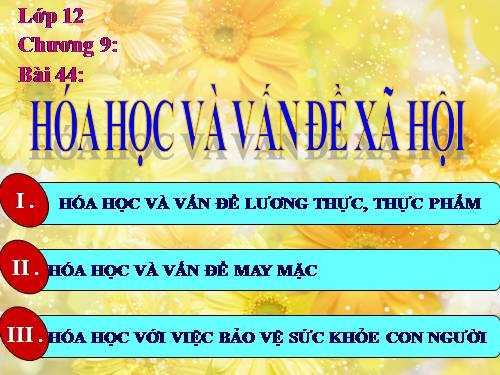 Bài 44. Hóa học và vấn đề xã hội