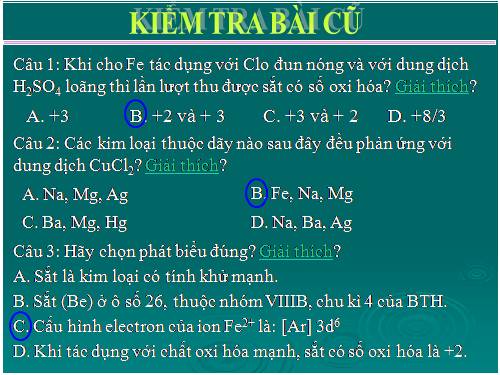 Bài 32. Hợp chất của sắt