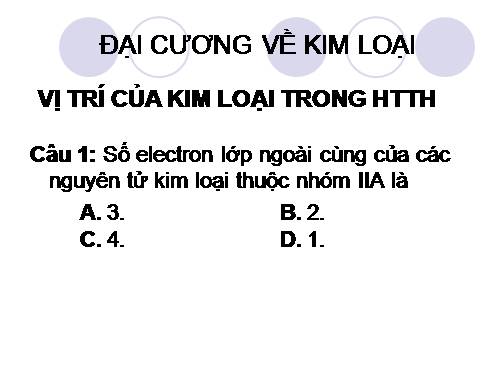 Chuyên đề ôn thi TN: đại cương KL