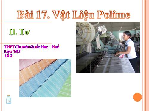 Bài 14. Vật liệu polime