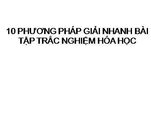 Phương pháp giải bài tập