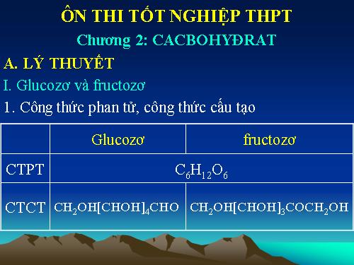 Chương 2: Cacbohhyđrat