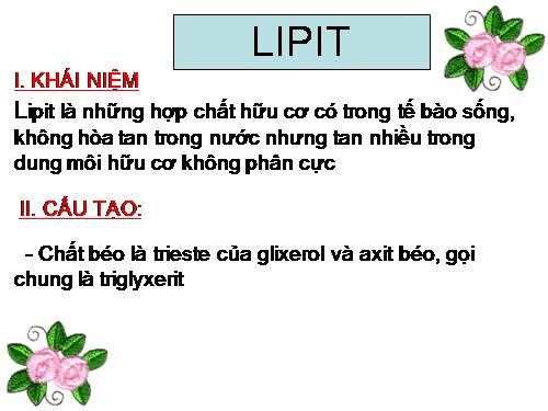 Bài 2. Lipit