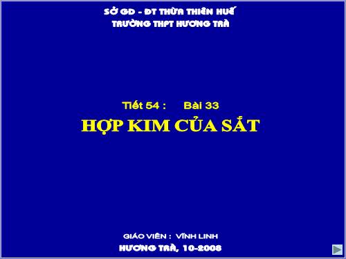 Bài 33. Hợp kim của sắt