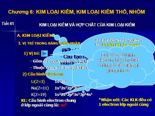 Bài 25. Kim loại kiềm và hợp chất quan trọng của kim loại kiềm