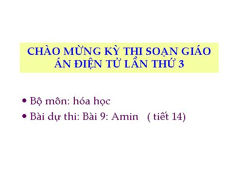 Bài 9. Amin