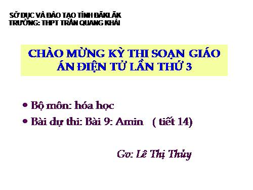 Bài 9. Amin