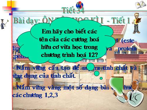 Tiết 34: Ôn tập học kỳ I