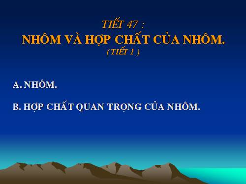 Bài 27. Nhôm và hợp chất của nhôm