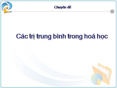 Các trị trung bình trong hóa học