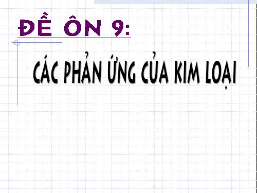 đề ôn số 9