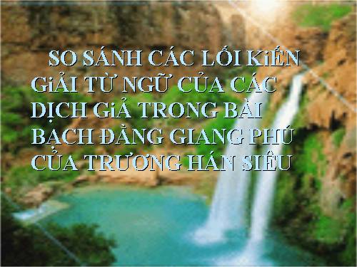 Bạch Đằng Giang Phú