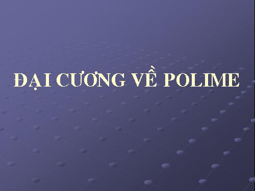 Bài 13. Đại cương về polime