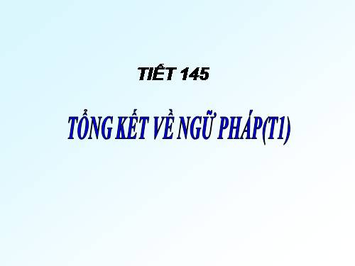 Bài 29. Tổng kết về ngữ pháp