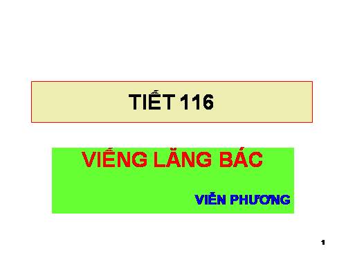 Bài 23. Viếng lăng Bác