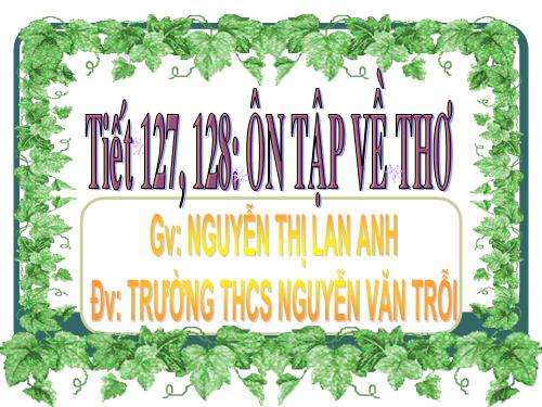 Bài 25. Ôn tập về thơ