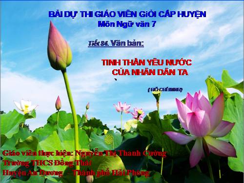 Bài 20. Tinh thần yêu nước của nhân dân ta