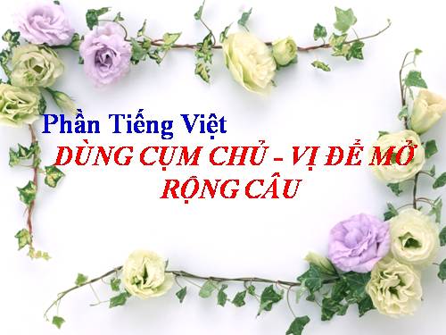 Bài 27. Dùng cụm chủ - vị để mở rộng câu: Luyện tập (tiếp theo)