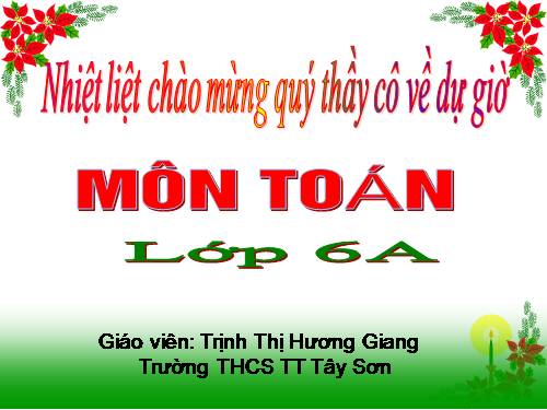 Chương III. §6. So sánh phân số