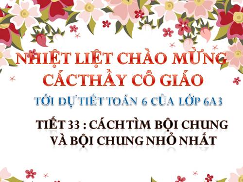 Chương I. §18. Bội chung nhỏ nhất