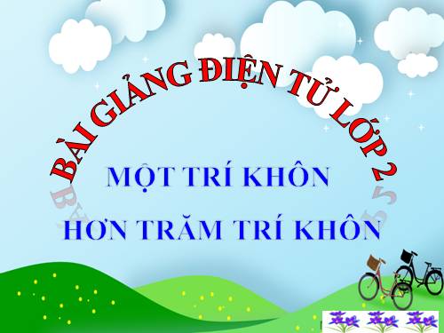 Tuần 22. Một trí khôn hơn trăm trí khôn