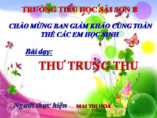 Tuần 19. Thư Trung thu