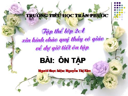 Tuần 9. Ôn tập Giữa Học kì I