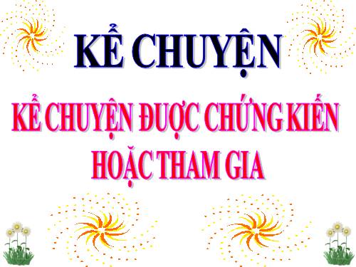 Tuần 24. Kể chuyện được chứng kiến hoặc tham gia (để giữ gìn xóm làng, đường phố, trường học xanh, sạch, đẹp)