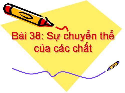 Bài 38. Sự chuyển thể của các chất