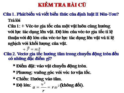 Bài 14. Lực hướng tâm