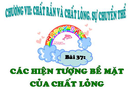 Bài 37. Các hiện tượng bề mặt của chất lỏng