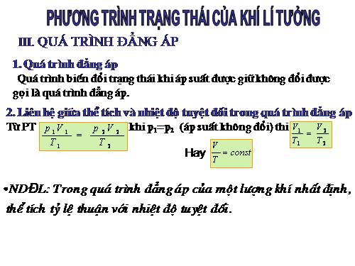 Bài 31. Phương trình trạng thái của khí lí tưởng